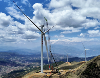 四川會東小街一期160MW風電項目全容量吊裝完成