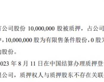 琪玥环保股东高玉磊质押1000万股 用于支持公司经