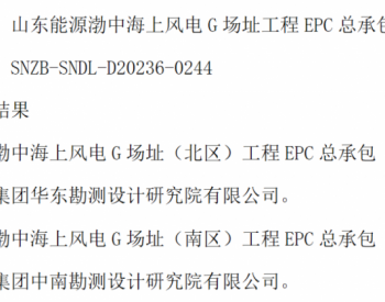 中标 | 中国电建华东院、中南院中标海上风电<em>EPC总承包项目</em>