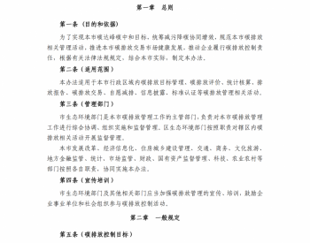 《上海市碳排放管理办法（<em>草案</em>）》 征求意见
