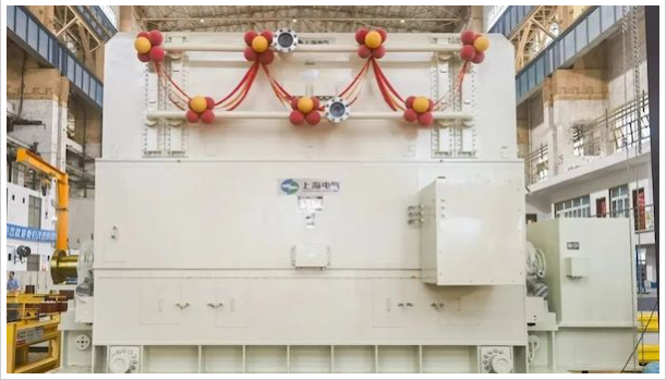 上海电气自主研发的300MW级压缩空气储能系列化大容量电机成功下线