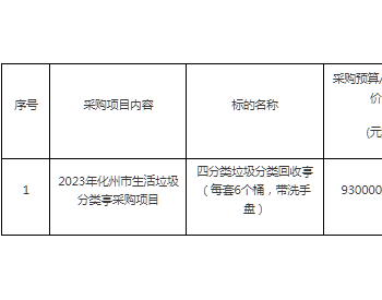 招标 | 2023年广东化州<em>市生活垃圾</em>分类亭采购项目公开招标公告