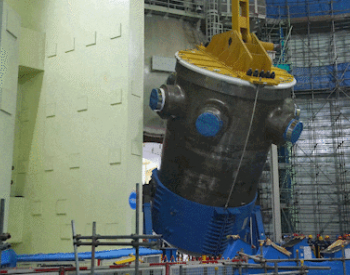太平岭项目一期工程2号机组反应堆压力容器就位