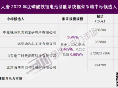 中标 | 中国大唐集团2023年度磷酸铁锂电池储能系