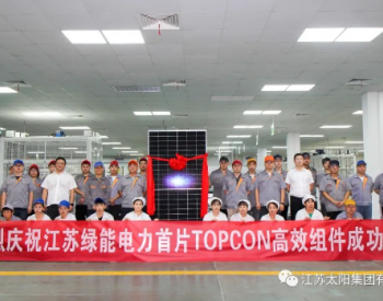 绿能电力首片TOPCon高效组件成功下线
