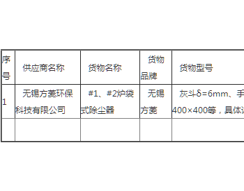 中标 | 福建宁德漳湾垃圾焚烧发电有限公司#1、#2炉袋式除尘器大修项目中标公告