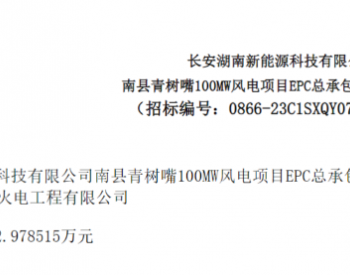 中標 | 100MW風電EPC項目！中國能建中標