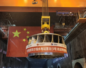 青海省玛尔挡水电站首台转轮成功吊装