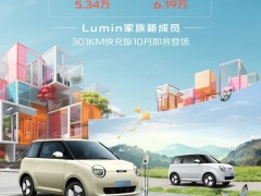 <em>长安Lumin</em>纯电微型车301公里快充版10月推出