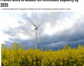 法国提高<em>可再生能源发展</em>目标，到2035年装机加倍！