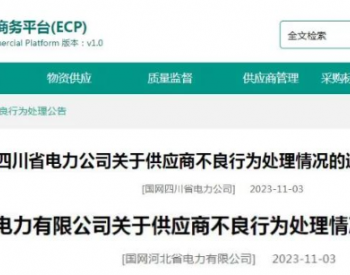 国网四川、河北电力发布11月不良行为通报，涉及多