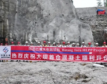 中国电建印尼巴塘水电站顺利完成大坝首仓混凝土开