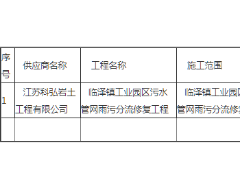 中标 | 江苏<em>高邮市</em>临泽镇工业园区污水管网雨污分流修复工程中标公告