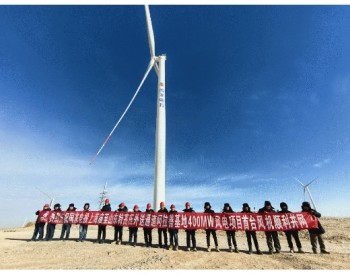 国家电投上海庙至山东特高压外送通道阿拉善基地40万千瓦风电项目并网发电