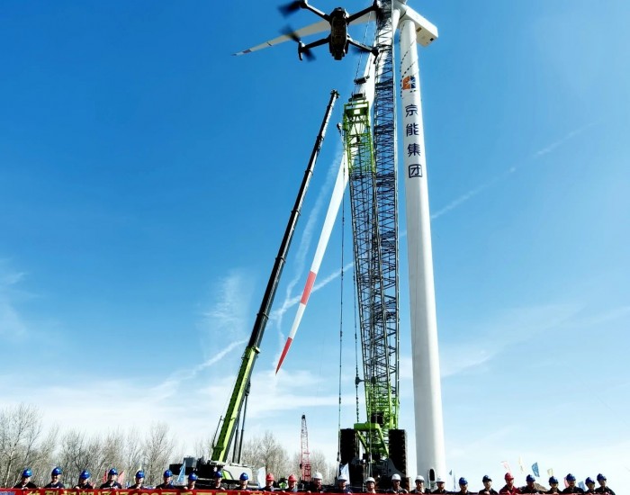 内蒙古通辽138万千瓦风电项目高林屯区域风机吊装工作圆满完成
