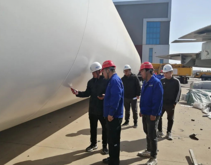 辽宁省大石桥市冠程新能源550MW风电项目首套塔筒顺利通过出厂验收