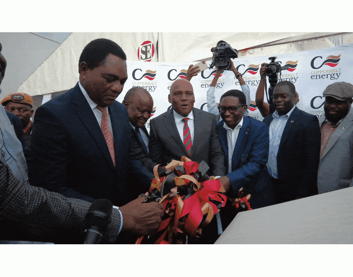 赞比亚总统剪彩，伊亭皮项目并网发电