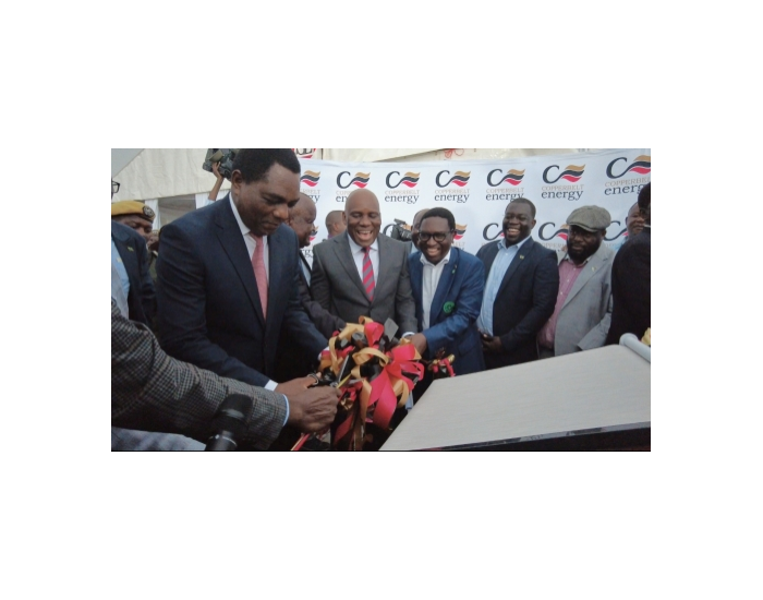 赞比亚总统为伊亭皮太阳能项目并网发电揭牌剪彩