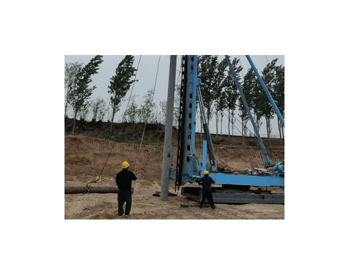 国家能源集团河北公司蠡县100MW风电项目试桩完成