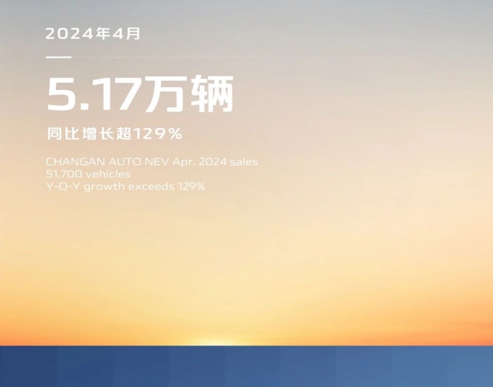 <em>长安汽</em>车4月新能源销量5.17万辆，同比增长超129%