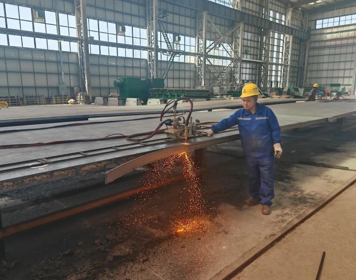 辽宁庄河V海上风电项目风机管桩制造顺利开工
