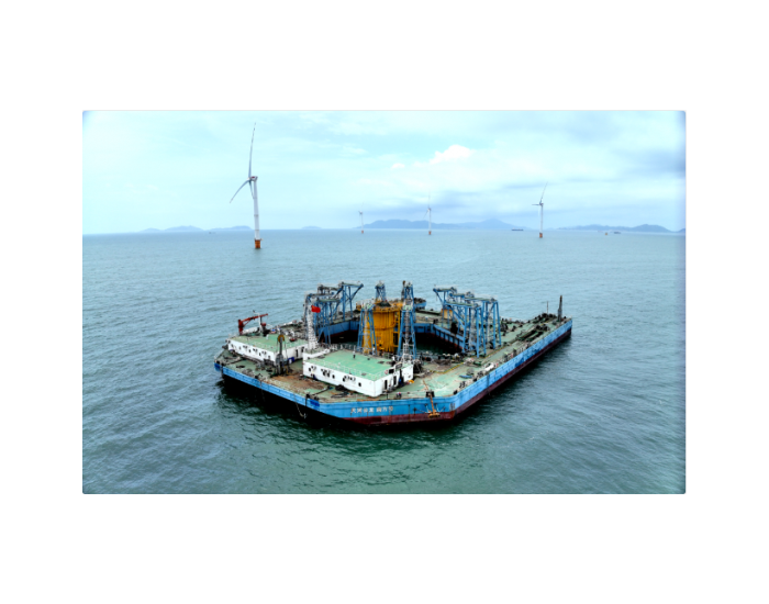 湖南建投大连港湾珠海桂山海上风电项目35#多边形筒形基础安装工作顺利完成