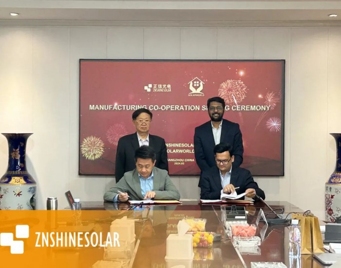 正信光电与SOLARWORLD达成协议，共同在印度建立光伏组件生产线