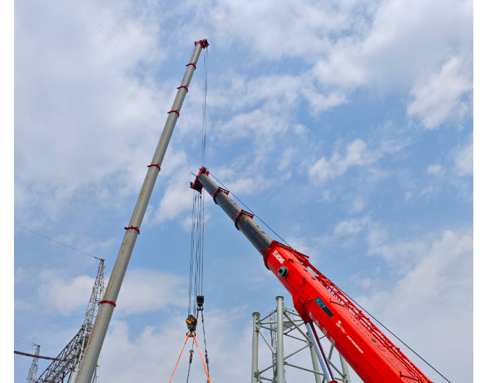 天津南1000千伏变电站主变扩建工程开始构架吊装作业