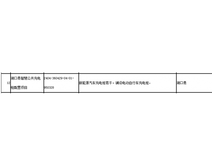 江西口县智慧公共充电桩配置项目备案