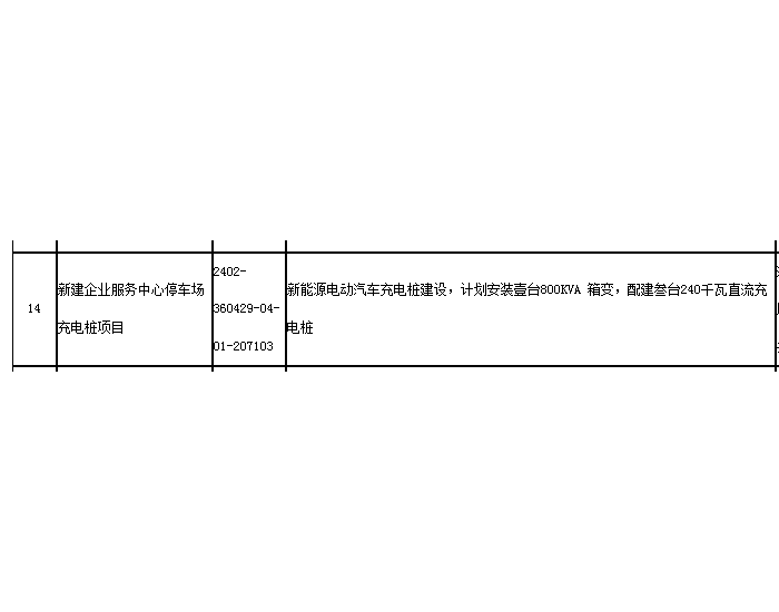 江<em>西湖</em>口县新建企业服务中心停车场充电桩项目备案