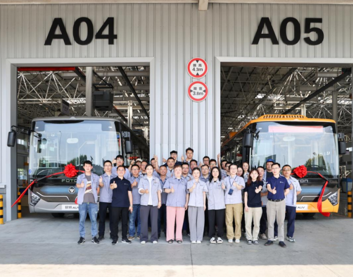 福田欧辉全新产品BJ6859系列纯电动城市客车下线