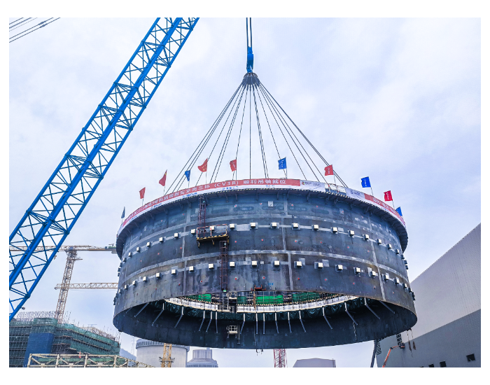 中核机械工程圆满完成三门<em>核电站</em>3号机组钢制安全壳筒体三环吊装