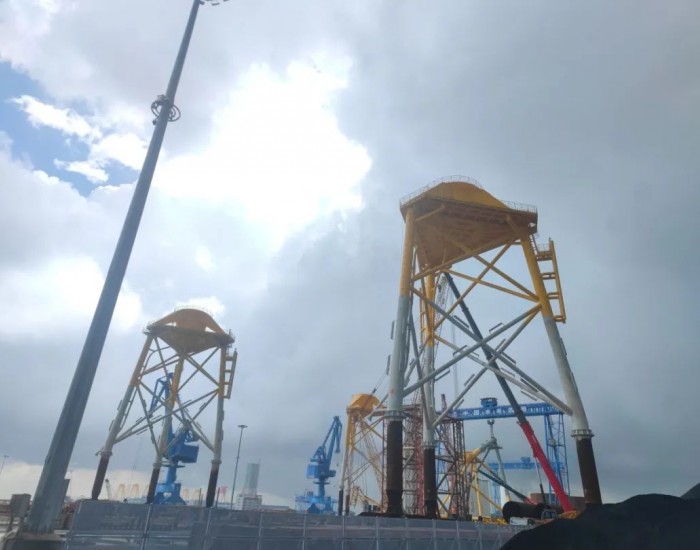 广西防城港海上风电导管架项目顺利通过联合验收