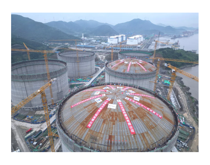 上海电力建筑工程有限公司参建的浙江LNG三期项目