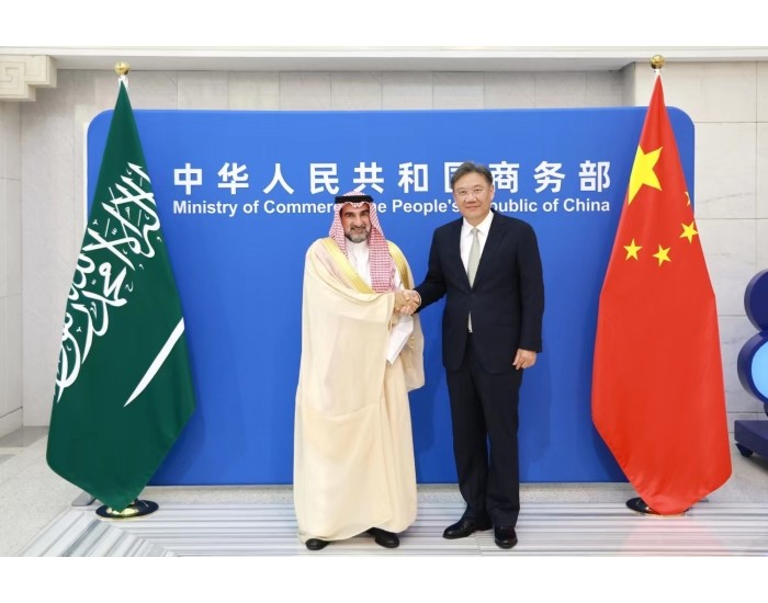 王文涛部长同沙特对华经济合作事务负责人、沙特公共投资基金总裁、沙特国家石油公司董事长鲁梅延举行会谈