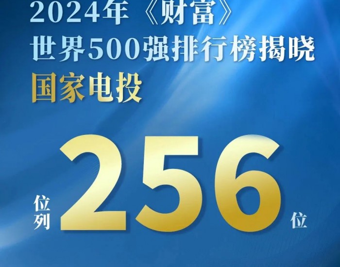 国家电投位列世界500强第256位