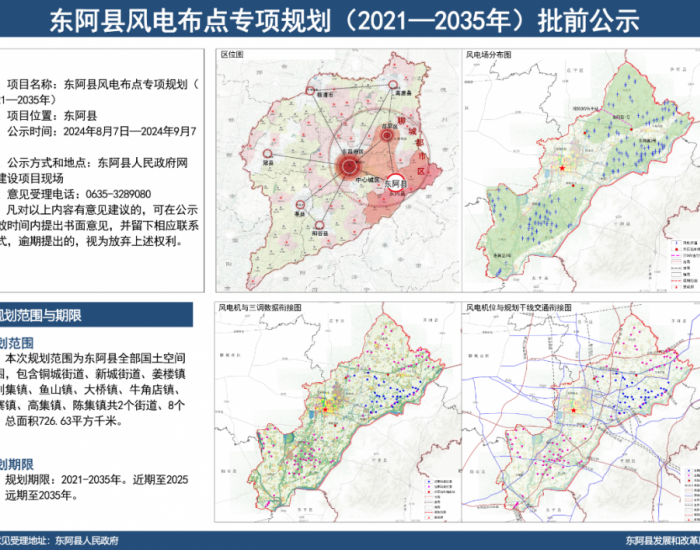 山东省聊城市东阿县风电布点专项规划公示