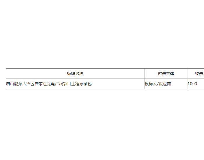 河北唐山能源古冶区唐家庄充电广场项目工程总承