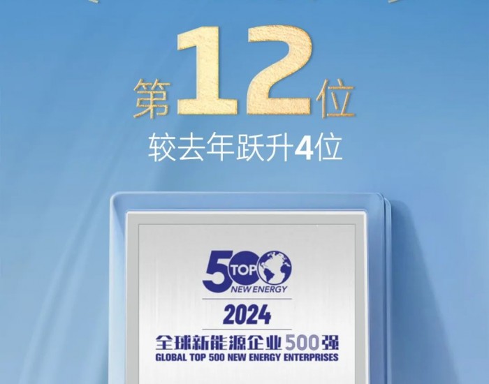 全球排名再次跃升！天合光能刷新“2024全球新能源企业<em>500</em>强”榜单！