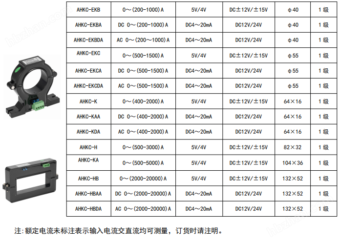 安科瑞开口式电流变送器测量范围2000A