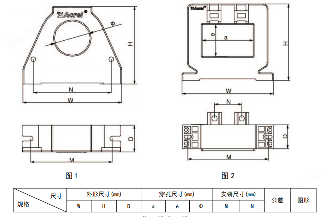 安科瑞开口式电流变送器测量范围2000A