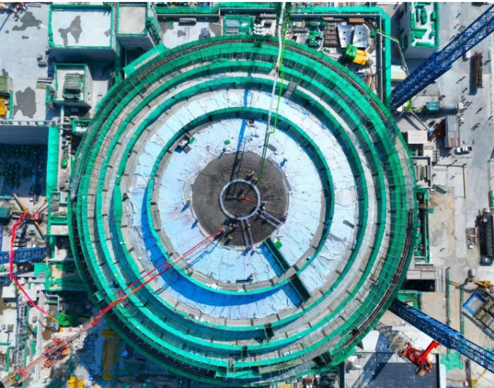漳州核电2号机组外穹顶封顶