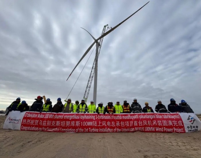 中国电建乌兹别克斯坦努库斯100MW风电项目完成两个重要里程碑建设节点