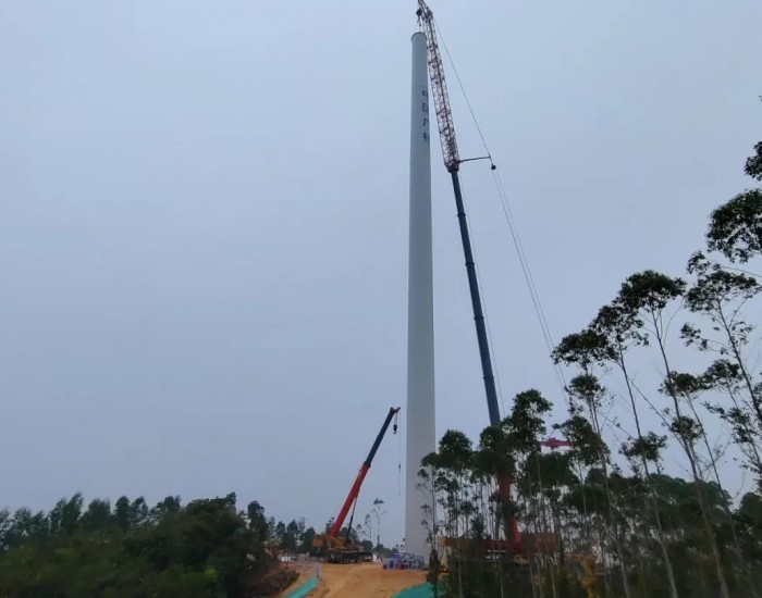 中<em>广核</em>广西良庆南晓100MW风电项目首套塔筒顺利吊装