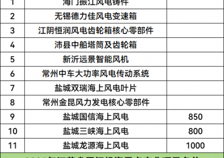 2.65GW！江苏省2025年重点建设风电项目名单公布