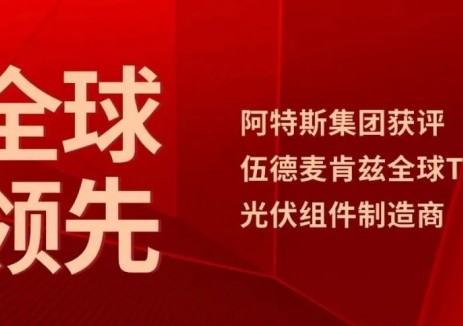 阿特斯集团入围Wood Mackenzie伍德麦肯兹“全球TOP10领先光伏组件制造商”