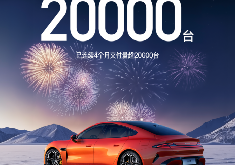 2025年1月，小米SU7交付量再次超过20000台！