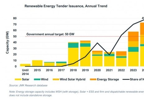 印度在2024年拍卖73GW公用事业规模可再生能源，创