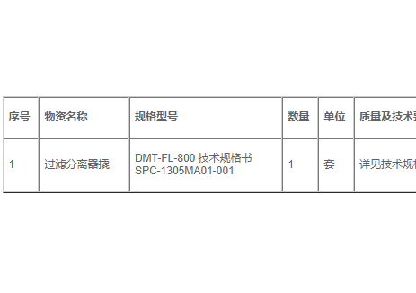 招标｜吐哈油田过滤分离器撬