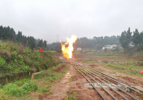 中国石油西南油气田公司安岳气田高石137-H3测获高产工业气流